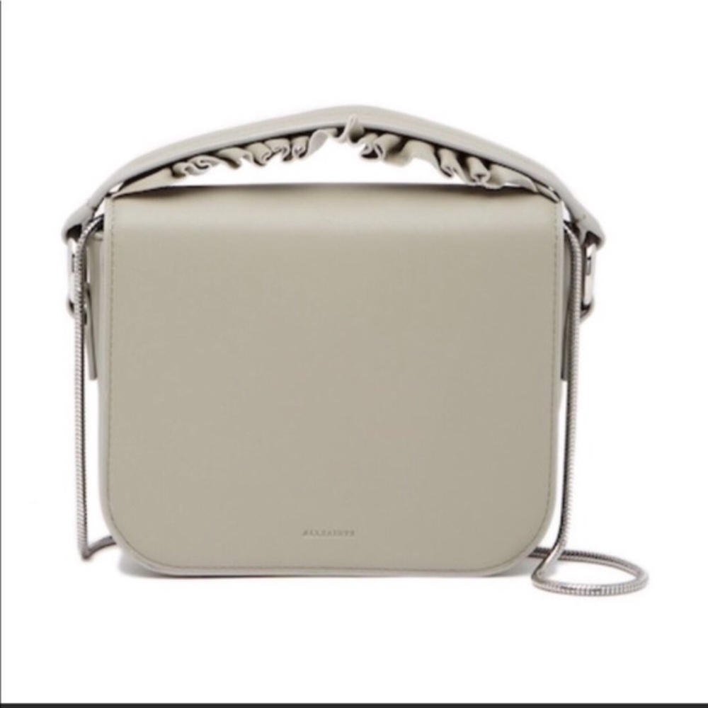 ALL SAINTS MAYA CLUTCH GREY